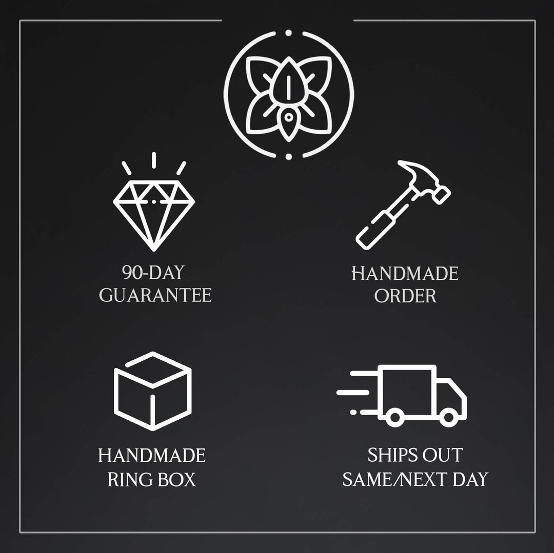 Black Hammered Strip Wedding Ring - in 6mm Width