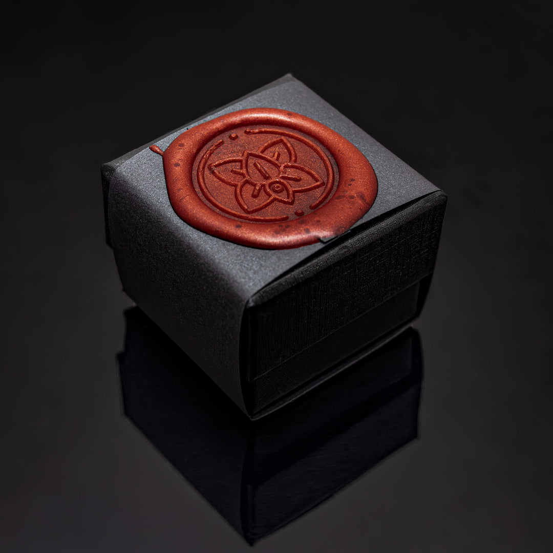 Charred Whiskey Barrel and Antler inlay Black - in 6mm Width