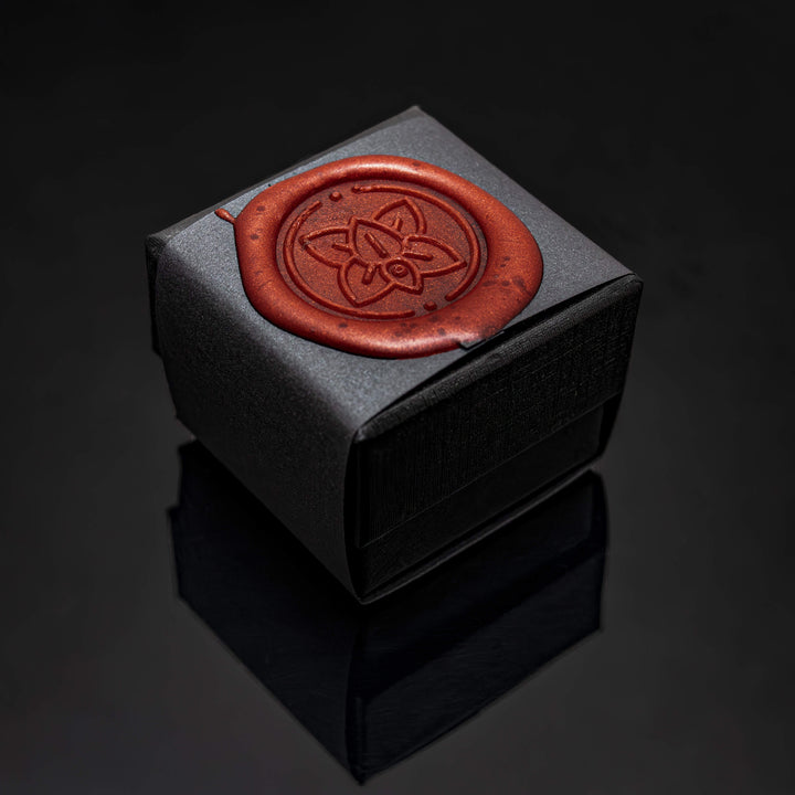 Charred Whiskey Barrel and Antler inlay Black - in 6mm Width