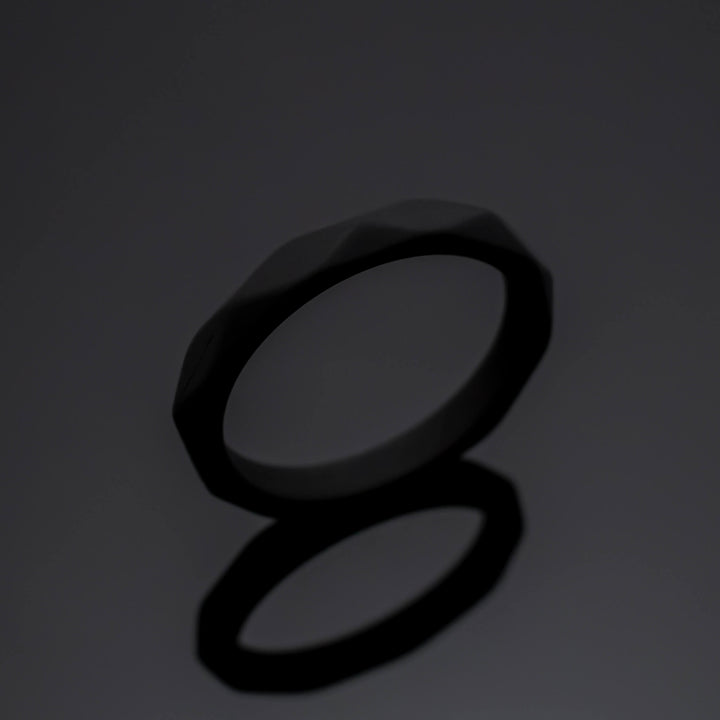 Women Silicone Wedding Bands | 3 Rubber Ring Set | White/Black/Mint