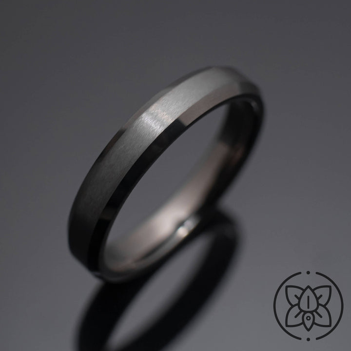 Gunmetal Gray Tungsten Wedding Band - in 4mm Width