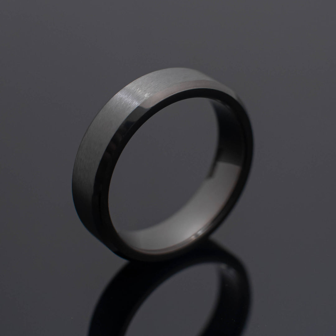 Gunmetal Tungsten Ring Wedding Band - in 6mm Width