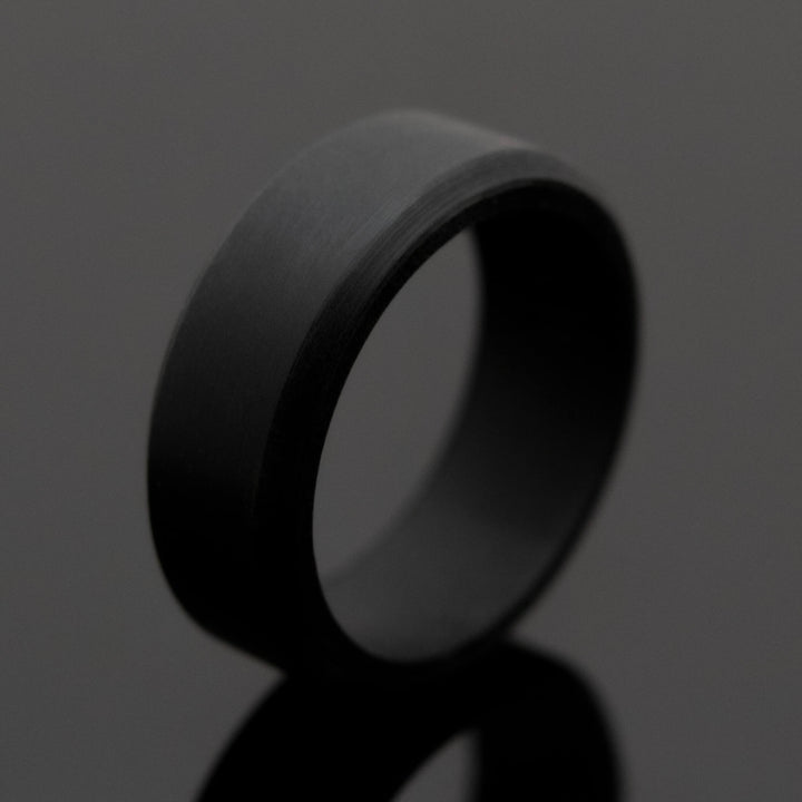 8mm Black Nocturne Silicone Wedding Band | Unisex Rubber Ring