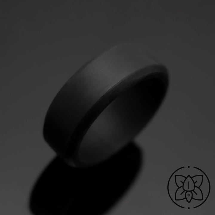 8mm Black Nocturne Silicone Wedding Band | Unisex Rubber Ring