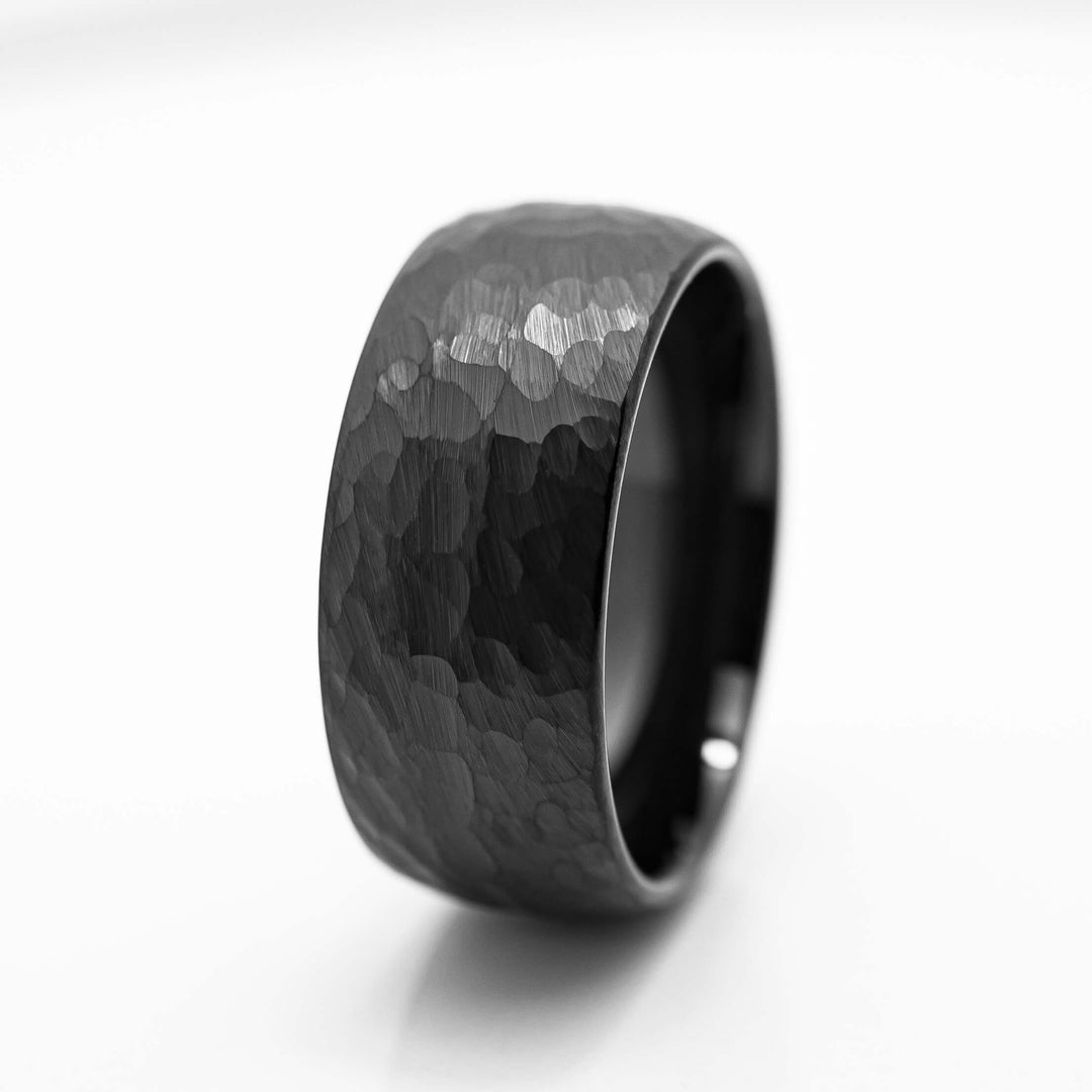 The Black Orchid | Black Obsidian-Style Tungsten - in 10mm Width