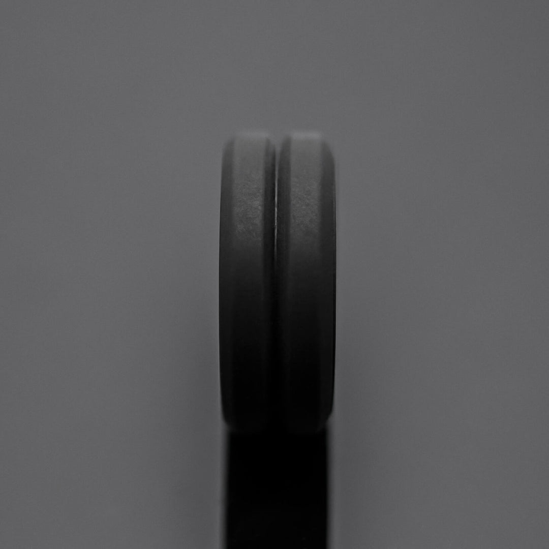 8mm Black Nightfall Silicone Wedding Band | Unisex Rubber Ring