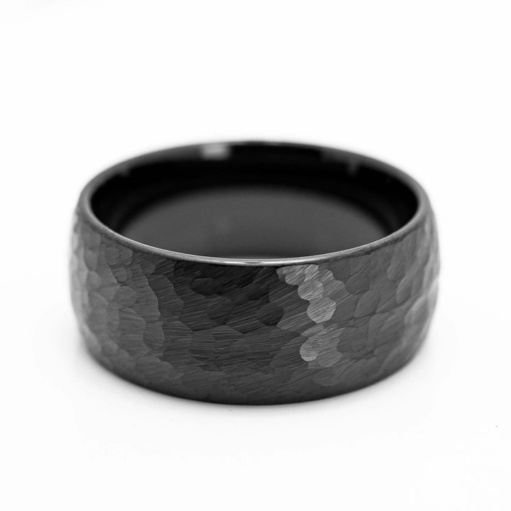 The Black Orchid | Black Obsidian-Style Tungsten - in 10mm Width
