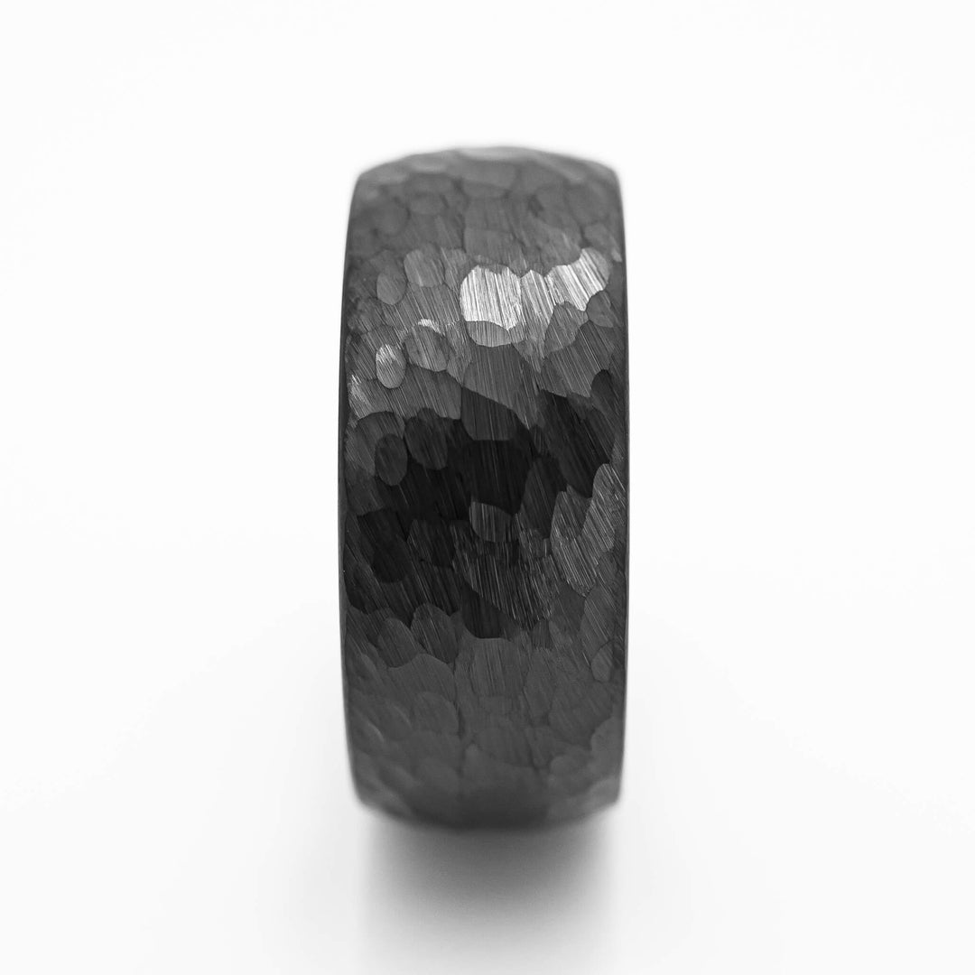 The Black Orchid | Black Obsidian-Style Tungsten - in 10mm Width