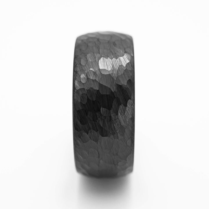 The Black Orchid | Black Obsidian-Style Tungsten - in 10mm Width