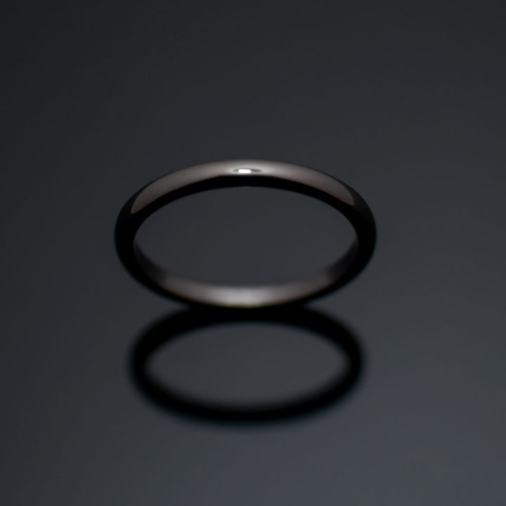 Gunmetal Polished Wedding Ring - in 2mm Width