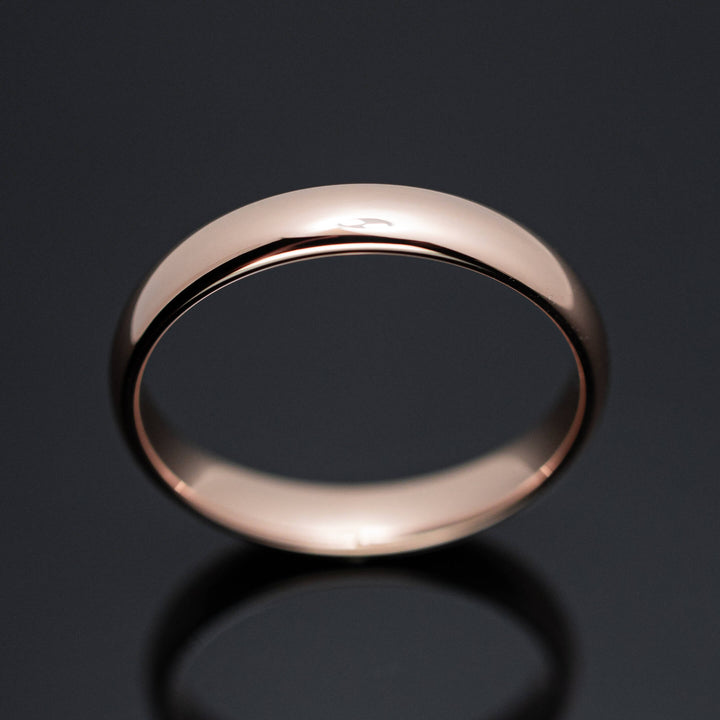 Polished Rose Gold* Tungsten Carbide Band - in 4mm Width