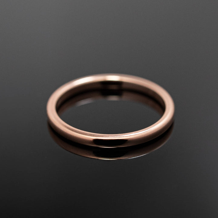 Polished Rose Gold* Tungsten Carbide Band - in 2mm Width