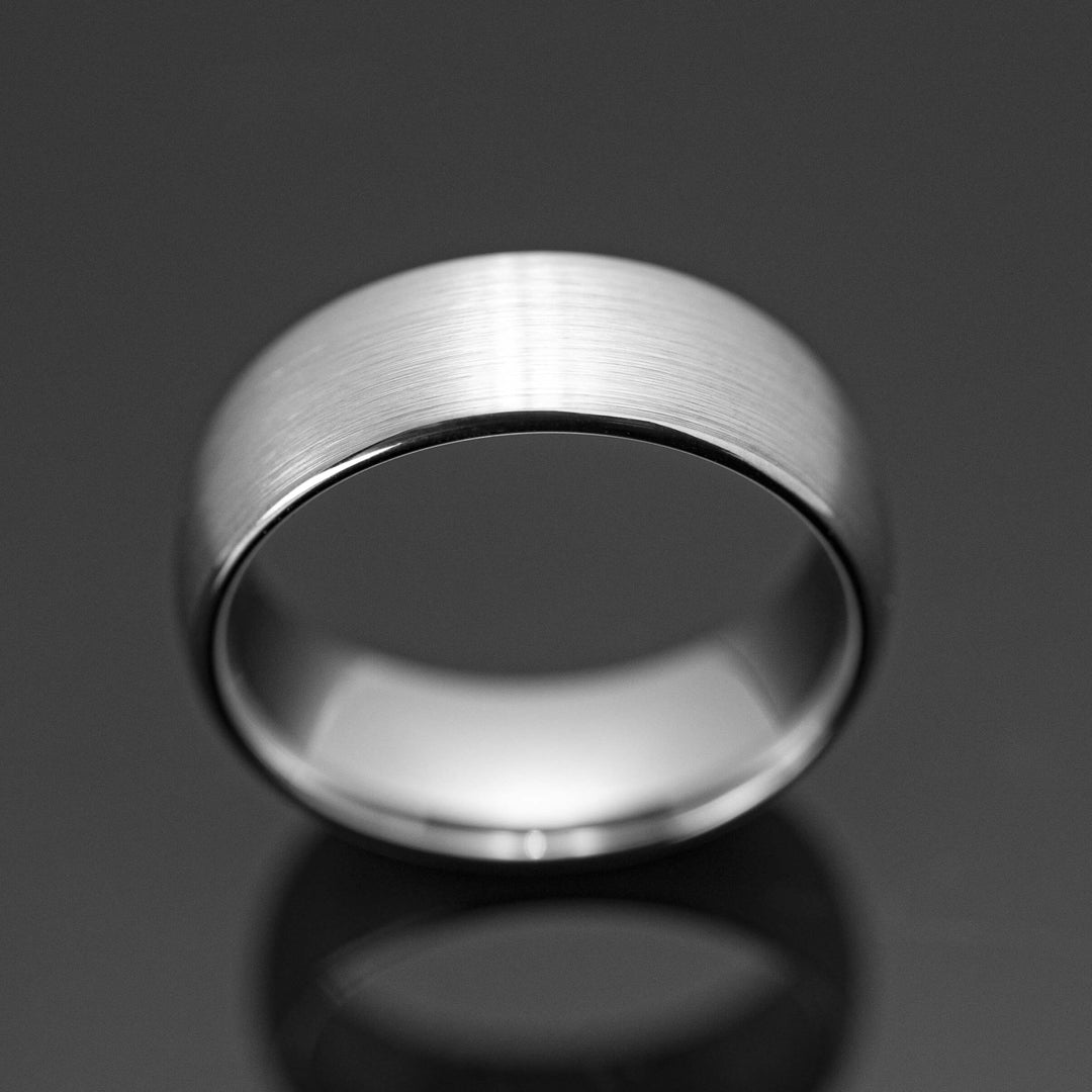 Silver Brushed Tungsten Wedding Ring - in 8mm Width