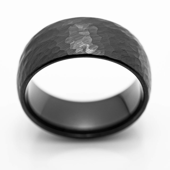 The Black Orchid | Black Obsidian-Style Tungsten - in 10mm Width